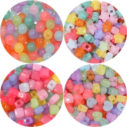 100-200 pz/lotto perline acriliche rotonde Color gelatina per gioielli che fanno grandi fori perline distanziatrici allentate collana braccialetto fai da te all'ingrosso