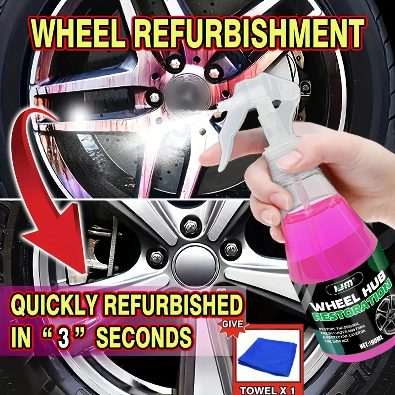 Chemical formula suitable for automobile metal, painted surface and door handle, quick iron stain removal with PVC spray bottle