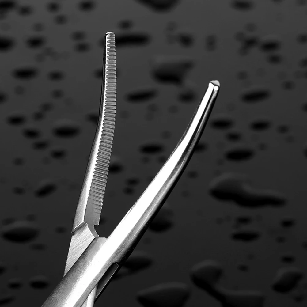 

Stainless Steel Hemostatic Epilating Forceps 18Cm Curved Head Medical Educational Tools Repairing Home Use Tweezers For