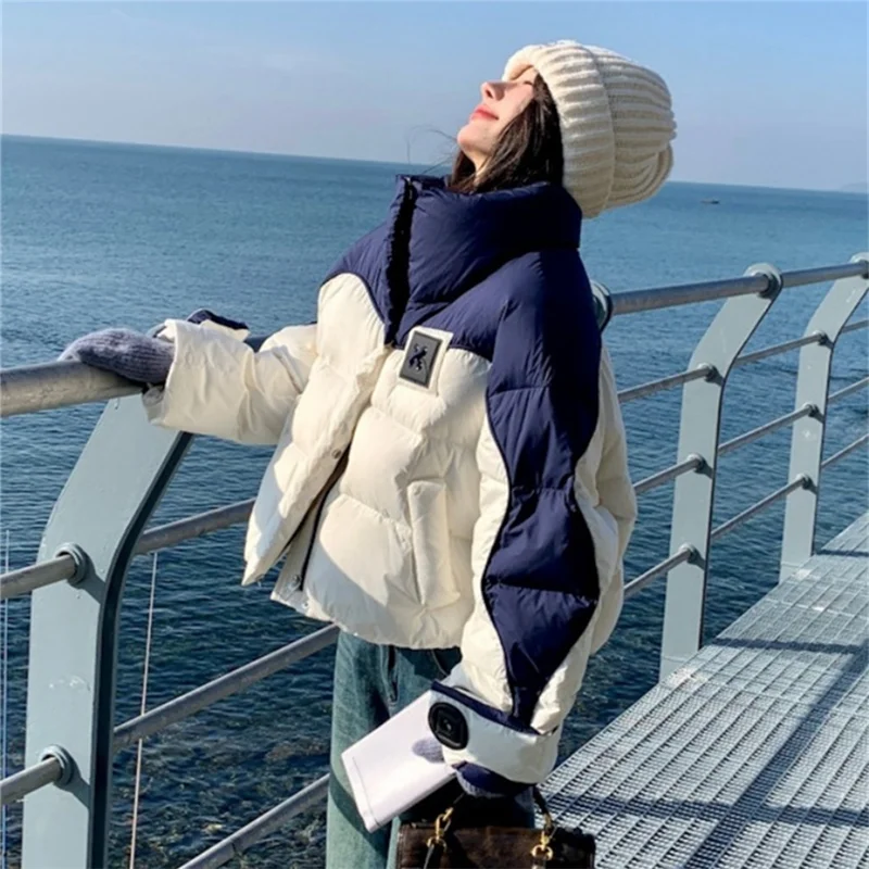 Autumn Winter Short 2025New Women's Cotton Clothes Fashion Loose Cotton Jacket Assorted Colors Stand-Up Collar Outerwear Female