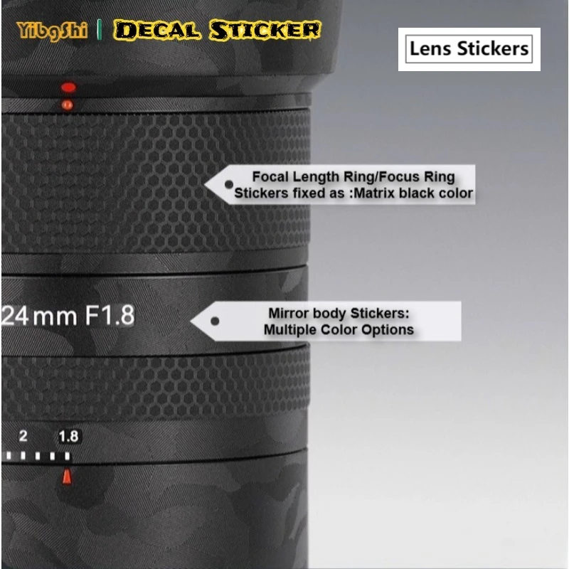 For 7Artisans AF24F1.8 for Sony E Mount Lens Skin for 7Artisans AF 24mm F1.8 Sticker 24 1.8 Lens Wrap Cover 24F1.8 Skin