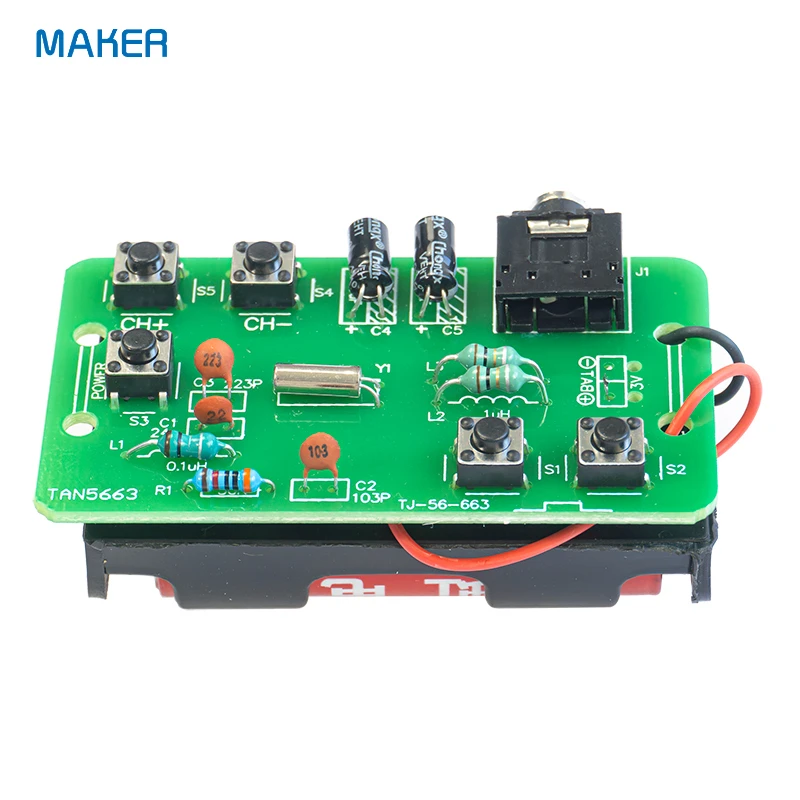 RDA5807 Simple FM Radio Kit Electronics Skills Welding Practice Circuit Board DIY Loose Parts