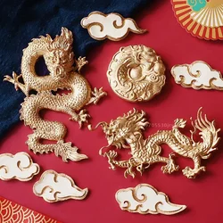 Chinese Style Cloud Spoondrift Dragon Fondant Silicone Cake Mold Cake Tool Kitchen for Baking Mould for New Year