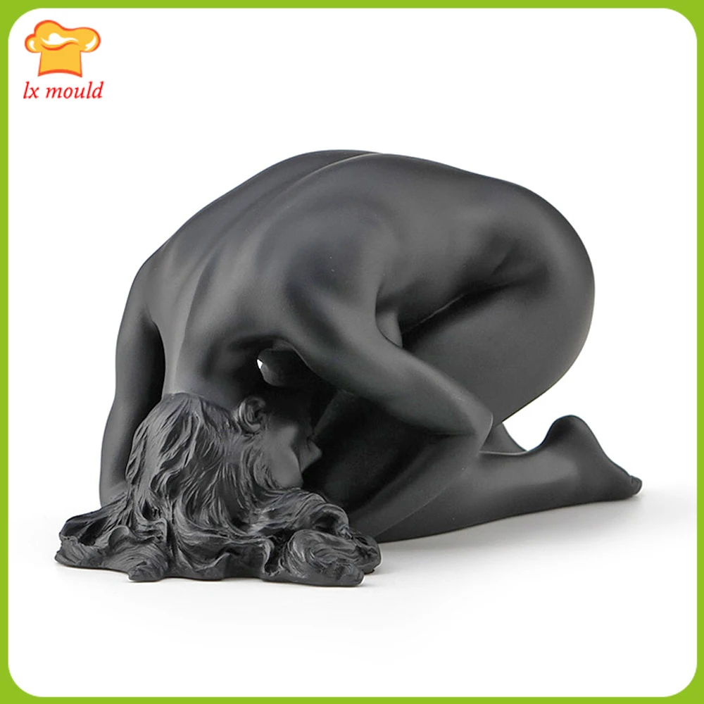 Imagem -03 - Menina Body Art Escultura Silicone Mold nu Deusa Grega Vela Sabão Gesso Molde Home Decor 3d