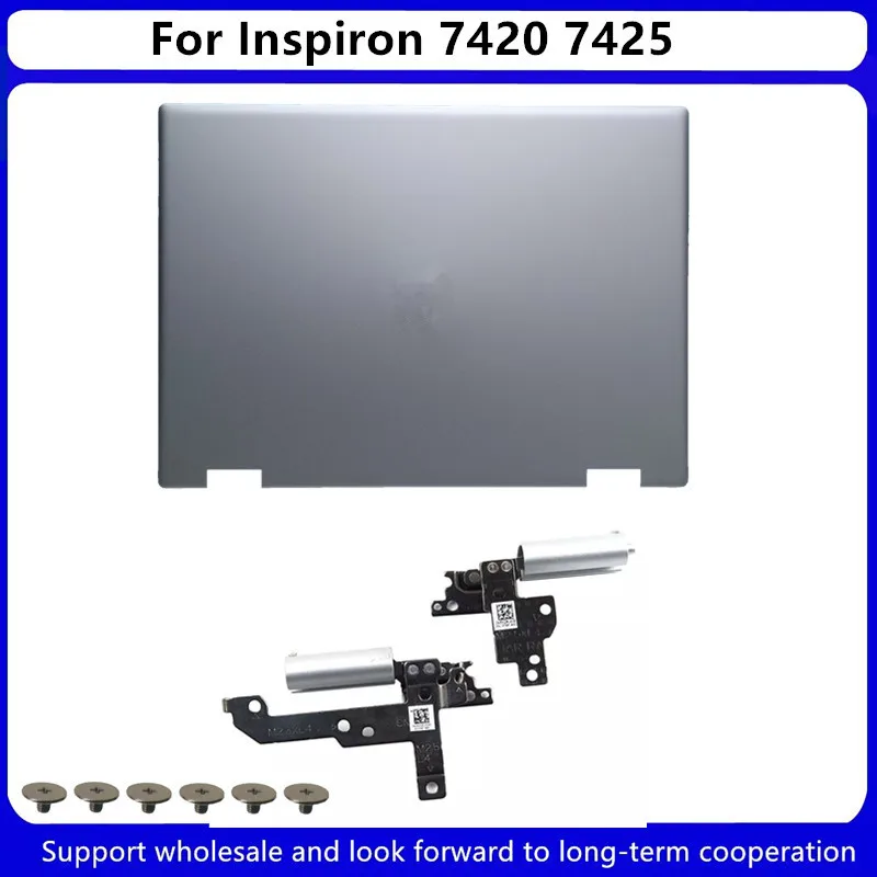 New For DELL Inspiron 7420 7425 LCD Back Cover Silver 06XT2D 6XT2D LCD Hinge Screen Axis 0RJ12D