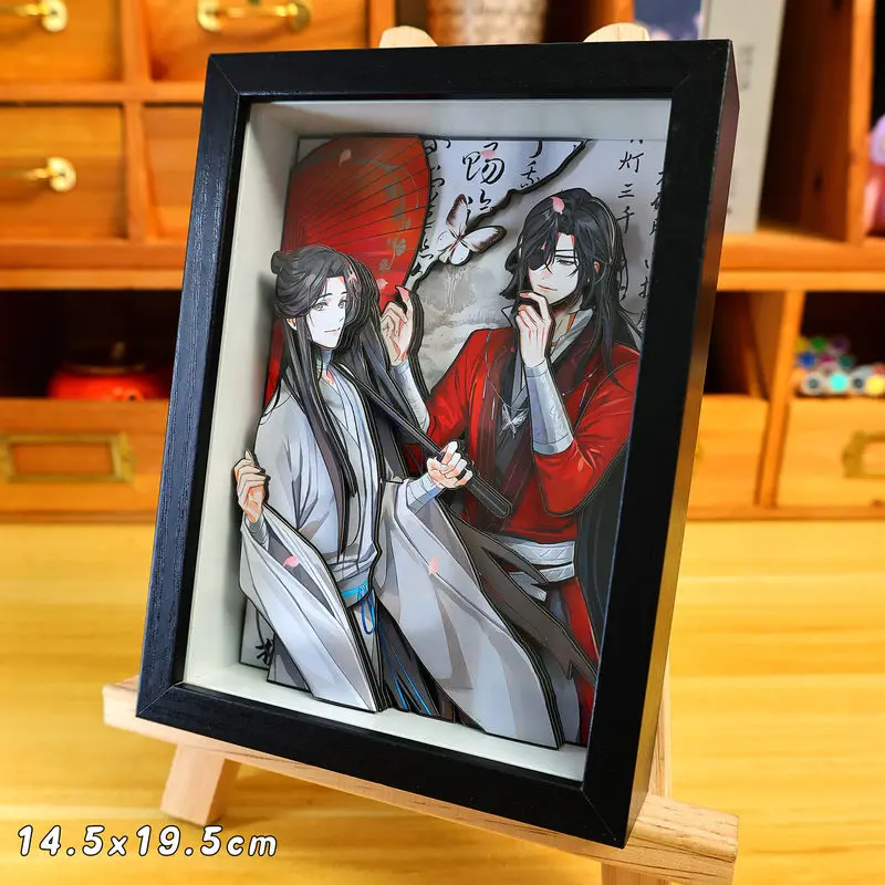 

Anime Peripheral Heaven Official'S Blessing Handmade 3d Painting Atmosphere Lamp Xie Lian Hua Cheng Figurine Ornaments Gifts