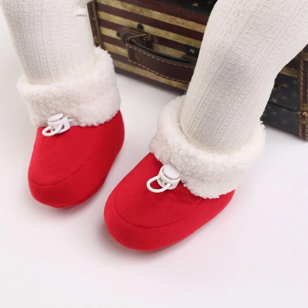 Comfortable Non-Slip Sole Infant Snow Boots Soft Bottom Lining Toddler First Walkers Thick Warm Furry Cotton Baby Walking Shoes view 5