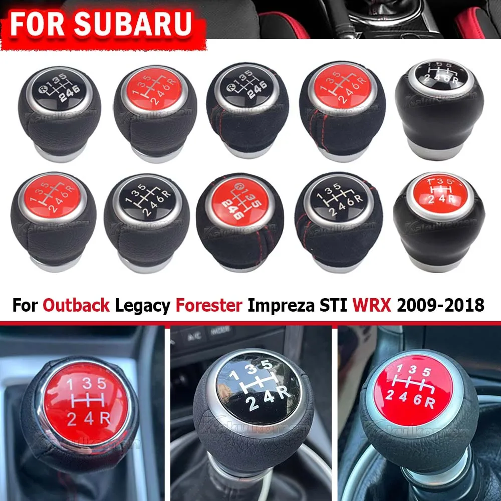 6-Gang-Leder-Schaltknauf für Subaru Outback, Legacy, Forester, Impreza, STI, WRX 2009-2018 – Detail 15