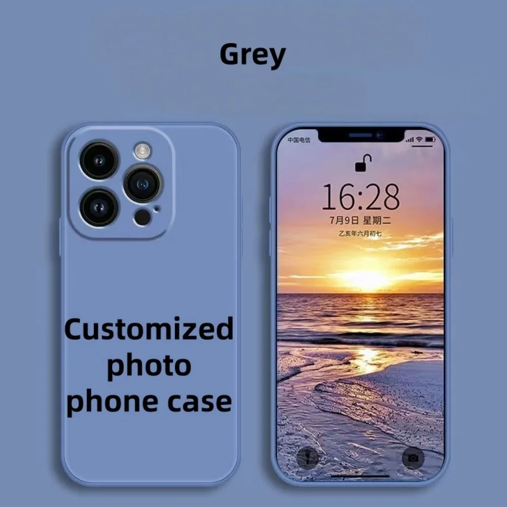 Funda de Silicona Personalizada con Foto Exclusiva para iPhone 11 12 13 14 15 16 17 18 Pro Xs Max Plus Air Mini XR X 17e 16e