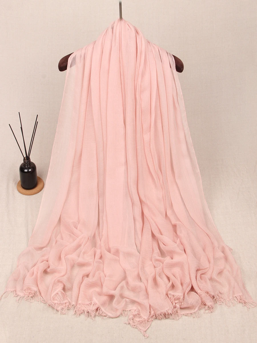 柔らかなシルクモーダルピンク軽量春秋レディーススカーフショール日焼け止め多用途花柄刺繍ロング長方形