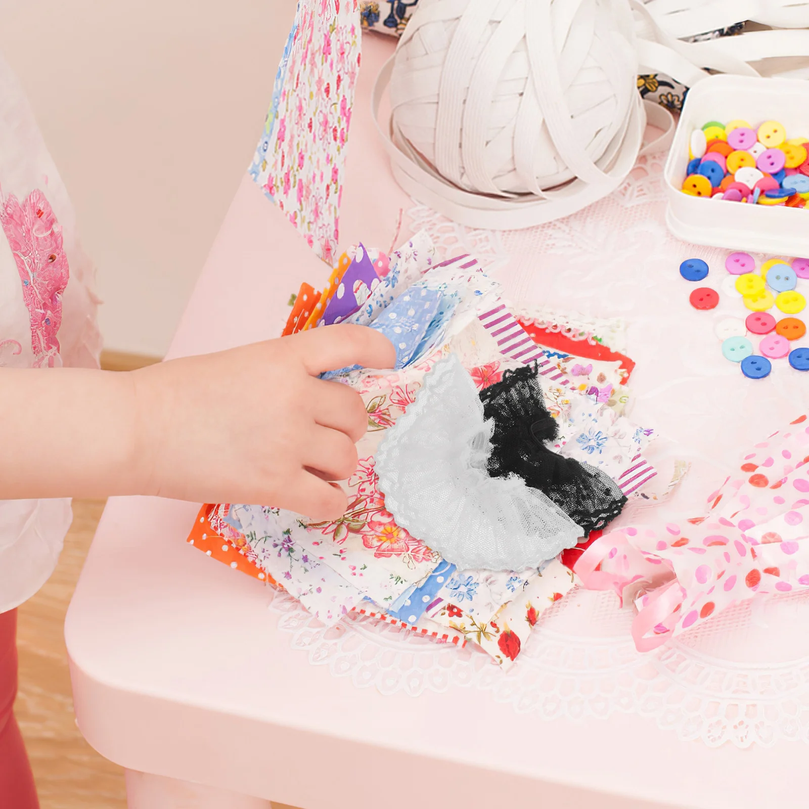 

2 Pcs Clothing Pretend Play Dress Japanese and Korean up Accessories Baby Outfits Suit Lace Mini