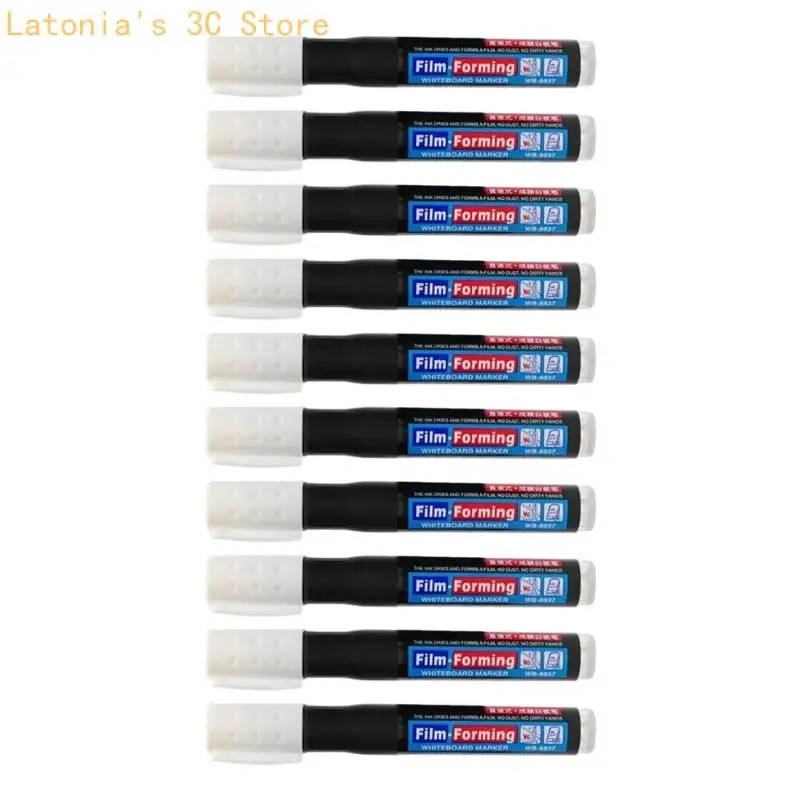 Filmbildender Whiteboard-Marker, trocken abwischbar, 10er-Pack für den Einsatz Klassenzimmer und bei Besprechungen X3UB – Detail 9