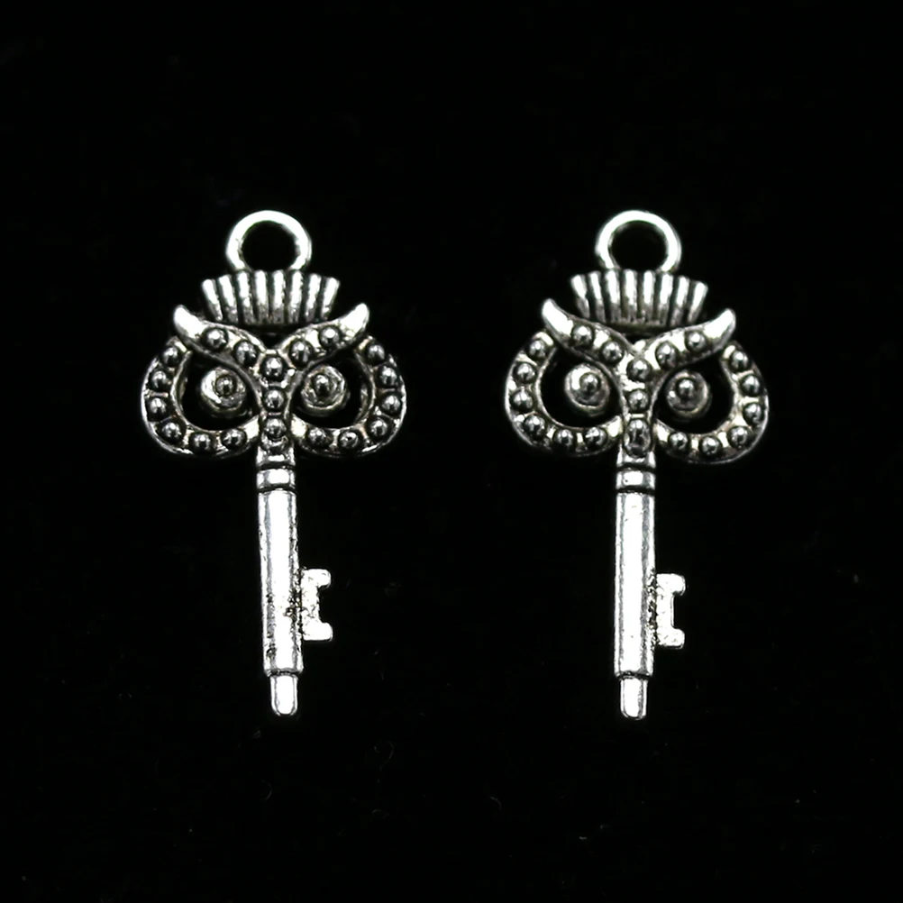 

10 PCS Key Pendant Diy Charm Owl for Jewelry Making Chain Pendants Alloy Animal