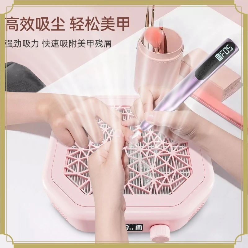 Desktop Debris Suction Station With Rotary Finisher For Gel Removal And Dust Capture