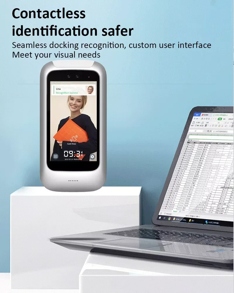 5 นิ้ว Facial Recognize 13.56M Card Face Time Attendance และ Access Control Cloud ระบบ WIFI Mobile APP สมาร์ทเวลา