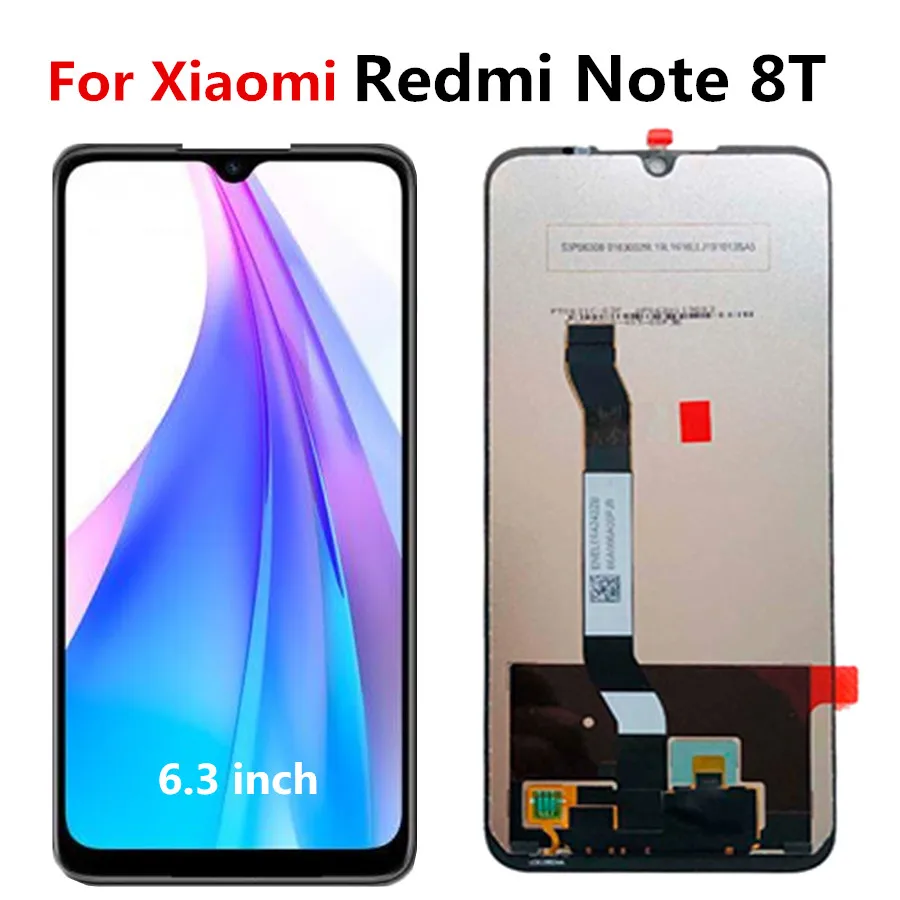 6.3  For Xiaomi Redmi Note 8T M1908C3XG LCD Display Screen Touch Digitizer Assembly Repair Parts for Redmi Note8T LCD Display