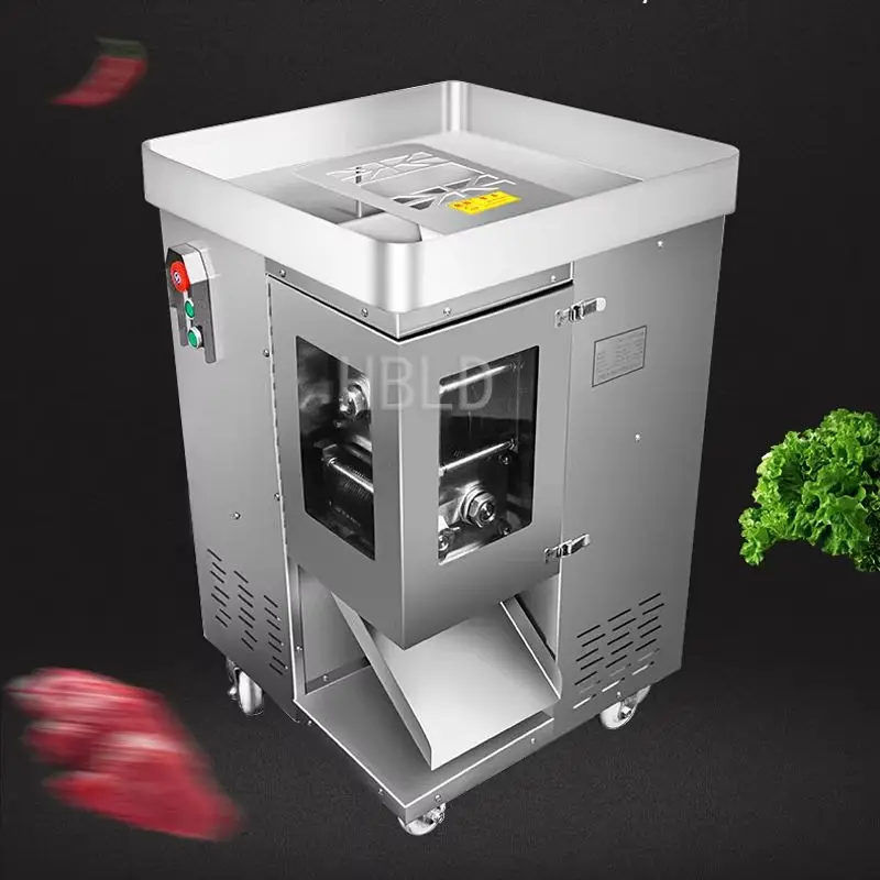 Electric Stainless Steel Meat Cutter 220V Fully Automatic Beef Shredder Vegetable Cutter Machine for Kitchen