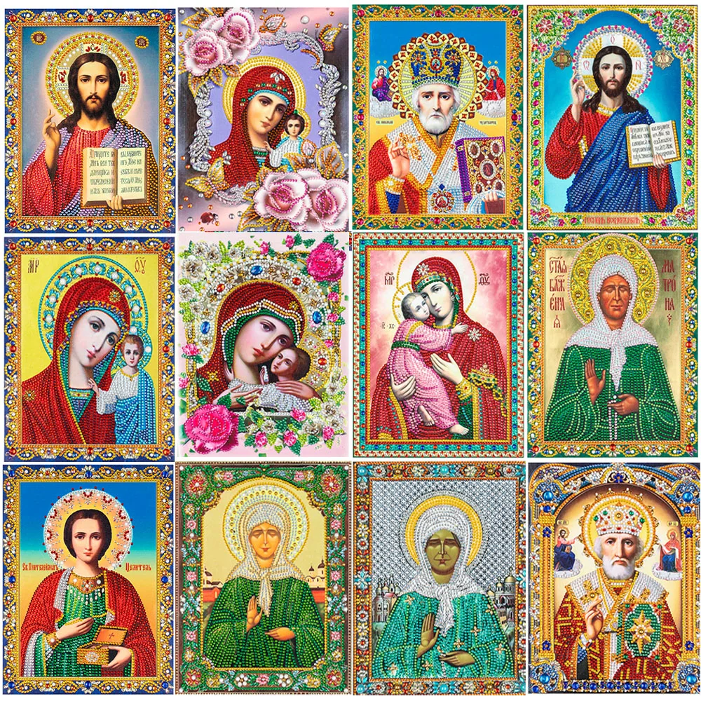 Religion Icon Leader 5D DIY Diamond Painting Mosaic True Religious Men Special Shaped Embroidery Diamond Rhinestone Home Decor