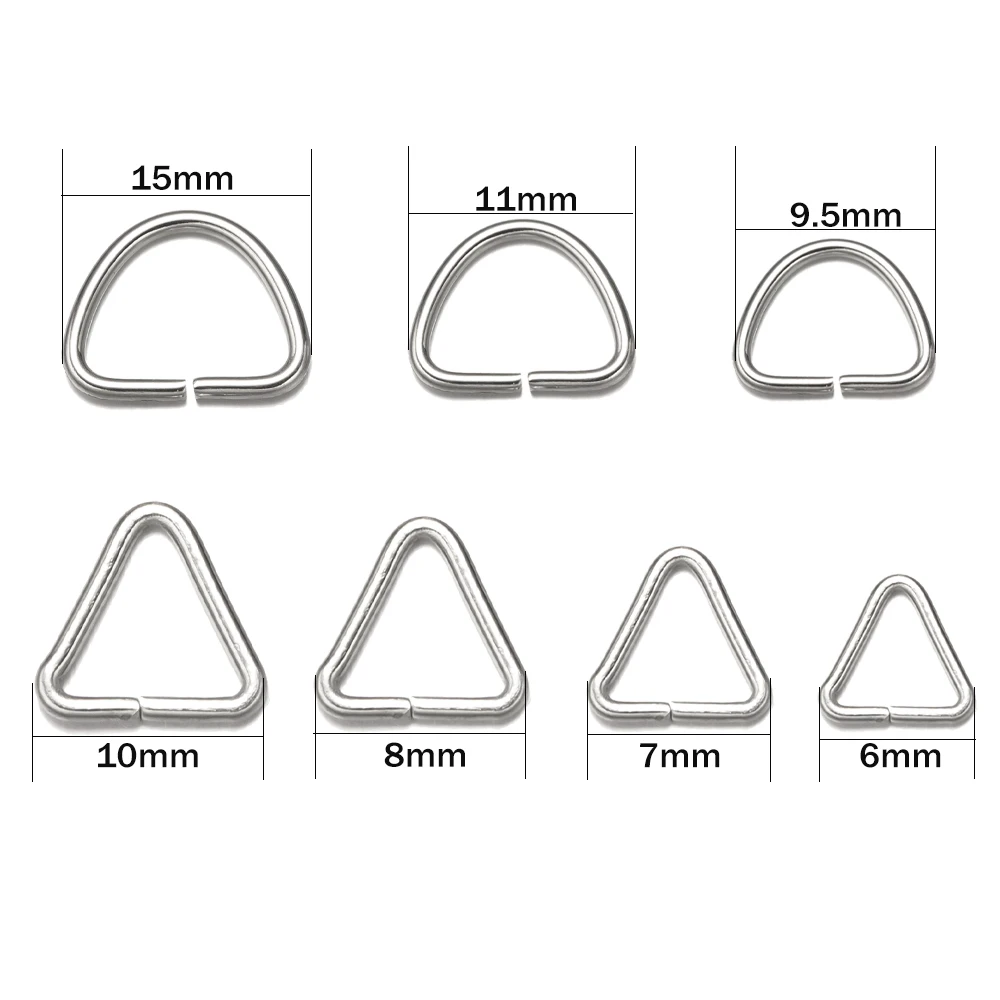 100pcs Stainless Steel Jump Ring Clasp Pinch Clip Bail for DIY Earring Bracelet Jewelry Making Accessory Handbags Craft Material