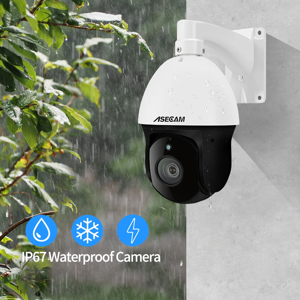 Kamera IP 8MP 4K Luar Ruangan PTZ 30X Zoom Optik CCTV Onvif H.265 Dome POE Deteksi Kendaraan Kamera Keamanan Kompatibel Hikvision