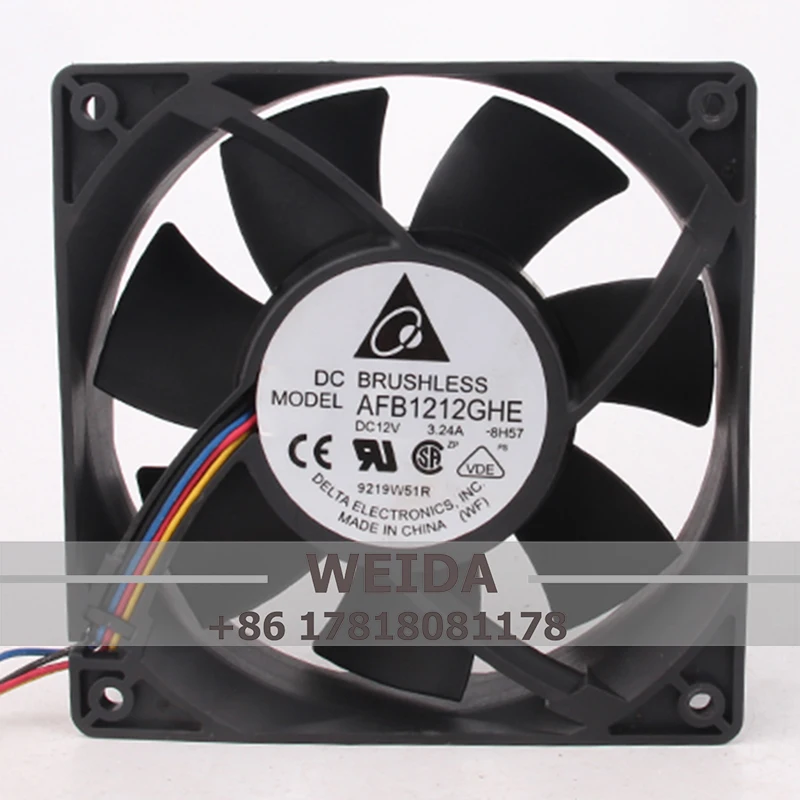 Case Fan for Delta AFB1212GHE 120x120x38MM DC12V 3.24A 12038 PWM Speed Control Violent Wind Cooling Fan