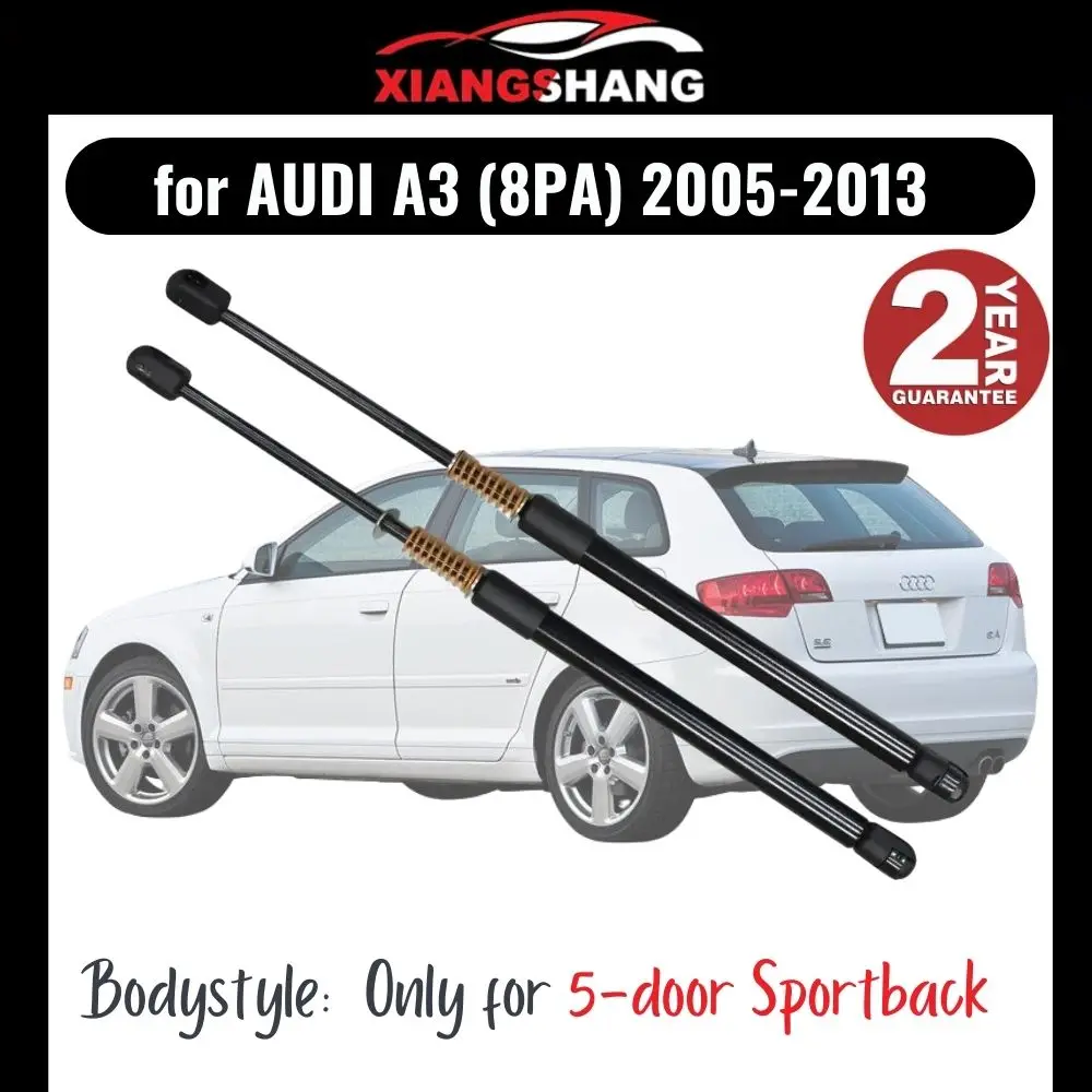 2pcs Rear Tailgate Damper for AUDI A3 Sportback (8PA) 2005-2013 WITH SPRING Trunk Boot Gas Charged Gas Lift support