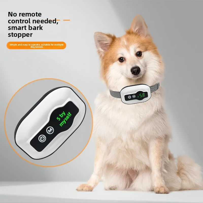 Pet Smart Collar Adjustable Electric Shock Ultrasonic Vibration Automatic Anti-barking Collar Dog Training Collar Dogs Accessory