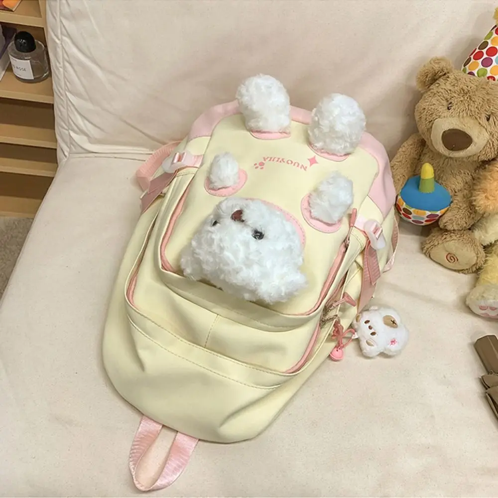 Kawaii Süßer Bärenrucksack Niedlicher Bären-Schulrucksack Große Kapazität Leichter Niedlicher Schulrucksack für Teenager-Mädchen – Detail 6