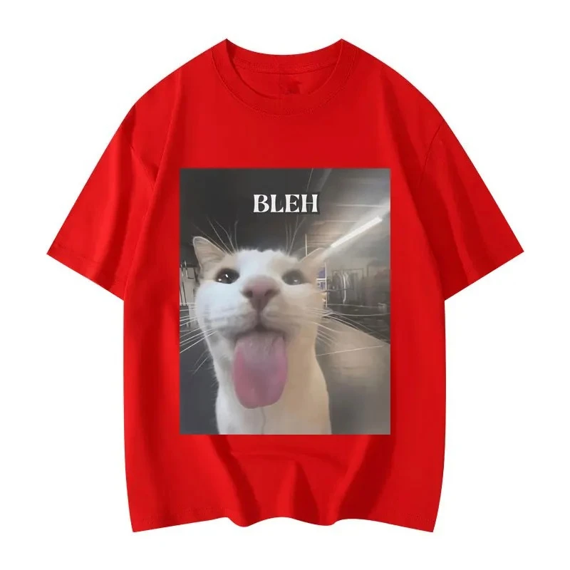 Bleh Funny Cat Meme T-shirt stampate con grafica Abbigliamento donna T-shirt di tendenza della moda Abbigliamento casual estivo a maniche corte