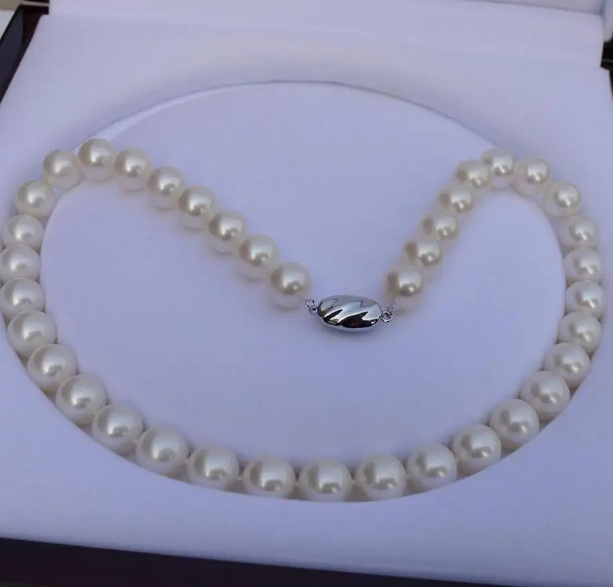 

Fashion jewelry Fine Jewelry natural pearl 11-12mm round very bright light Pearl necklace 18INCH