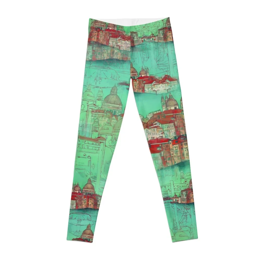 

Venetian Green Leggings Women sports Female legging pants Women sportwear Womens Leggings