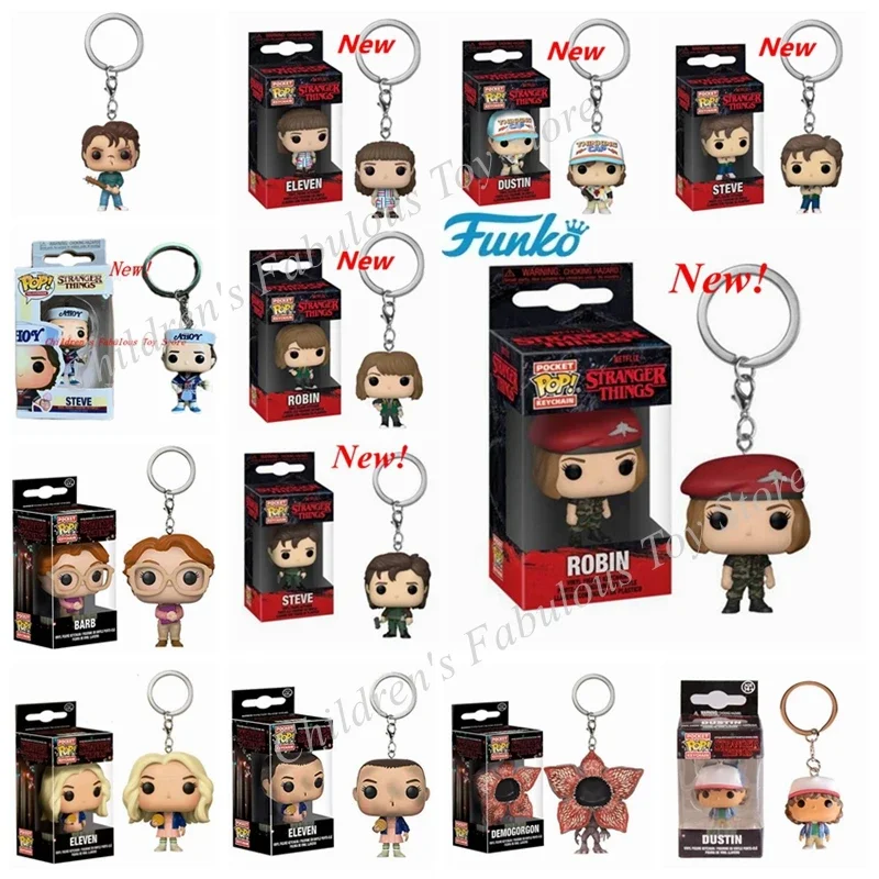 13 stylów najnowsze breloczki z kieszeniami FUNKO POP Demogorgon Dustin Eleven Freddy Steve Robin Barb figurki