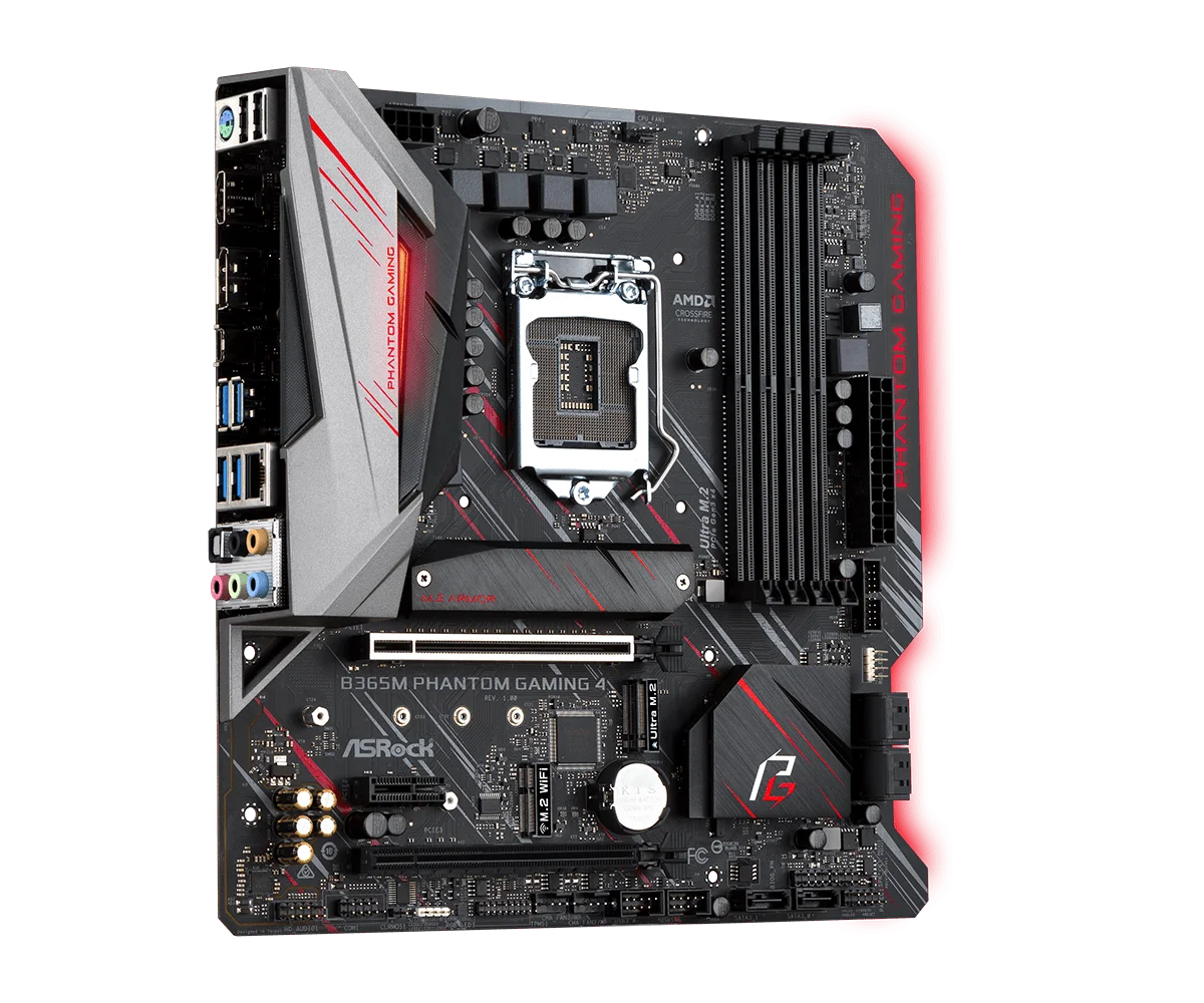 ASUS B365M PHANTOM GAMING 4 اللوحة الأم Intel B365 DDR4 المقبس 1151 64GB M.2 دعم i7-9700 i5-9400 i3-9100 i3-8100 وحدة المعالجة المركزية