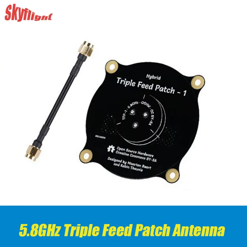 5.8GHz Triple Feed Patch Antenna SMA / RP SMA Directional Circularly Polarized Antenna for FPV Fatshark Goggles RC Drone