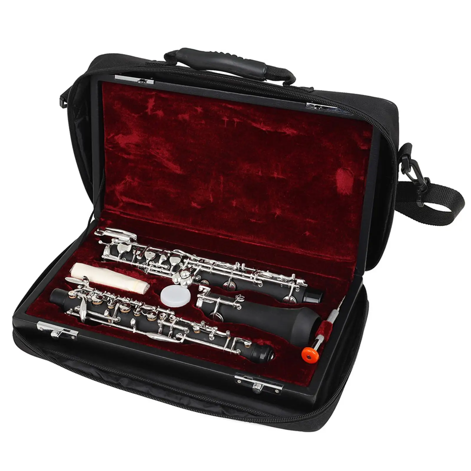 Waterproof Oboe Case Bag Soft Velvet Lining Oxford Cloth Shoulder Strap for Oboe Instrument and Accessories