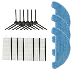 Side Brushes Filters Mop Cloth Kit For SSAKS ARW-C100 Robot Vacuum Cleaner Replacement Parts Side Brush Filter Mop Rag