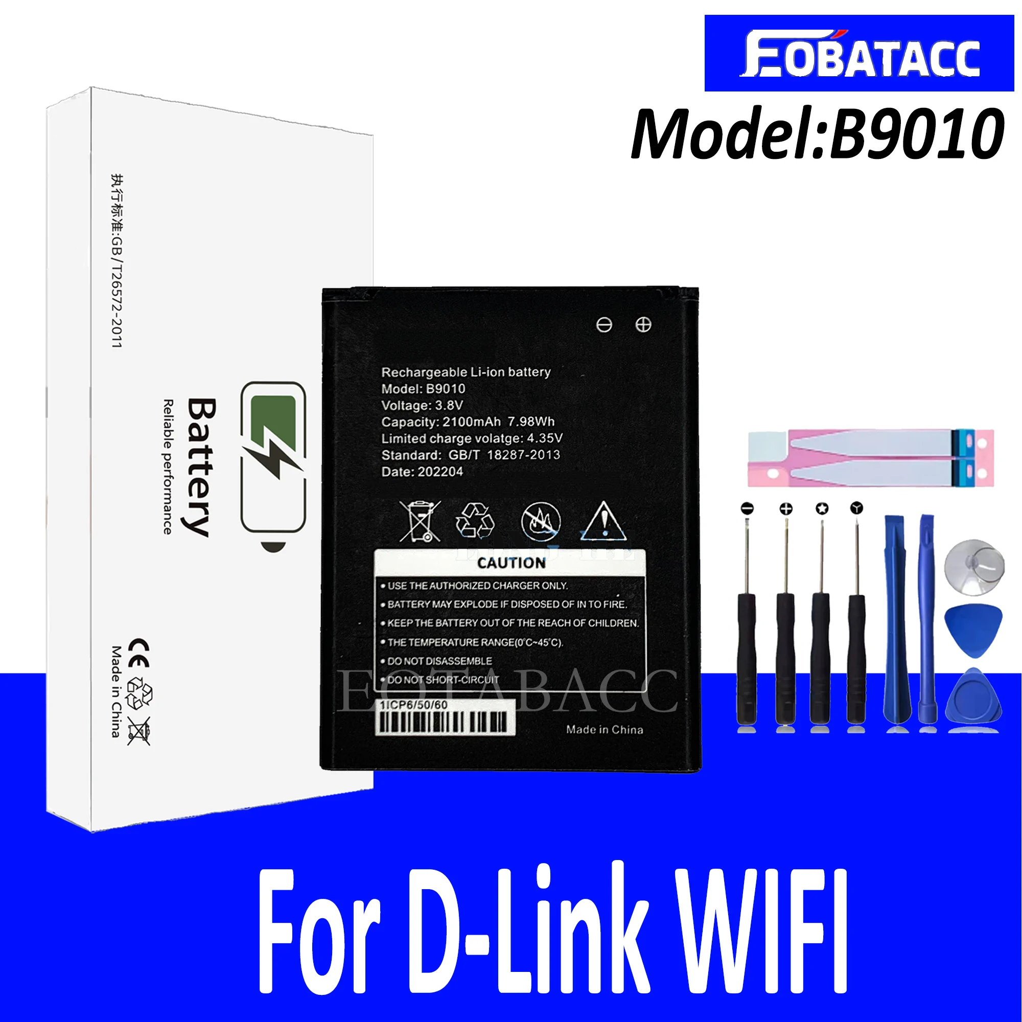 EOTABACC 100% New Original Battery B9010 For D-Link WIFI Battery+Tools