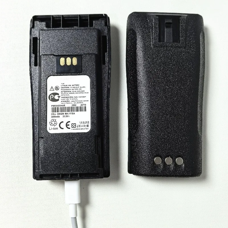 7.4V 3000mAh PMNN4254AR Type-C USB  Walkie Talkie Battery for Motorola CP040 CP140 CP200 CP250 CP380 EP450  DP1400 GP3188 PR400