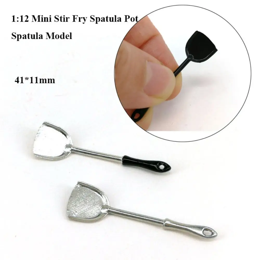 

High Quality 1:12 Stir Fry Pot Mini 3 Colors Spatula Model Dollhouse Kitchen Miniature Dollhouse Decoration