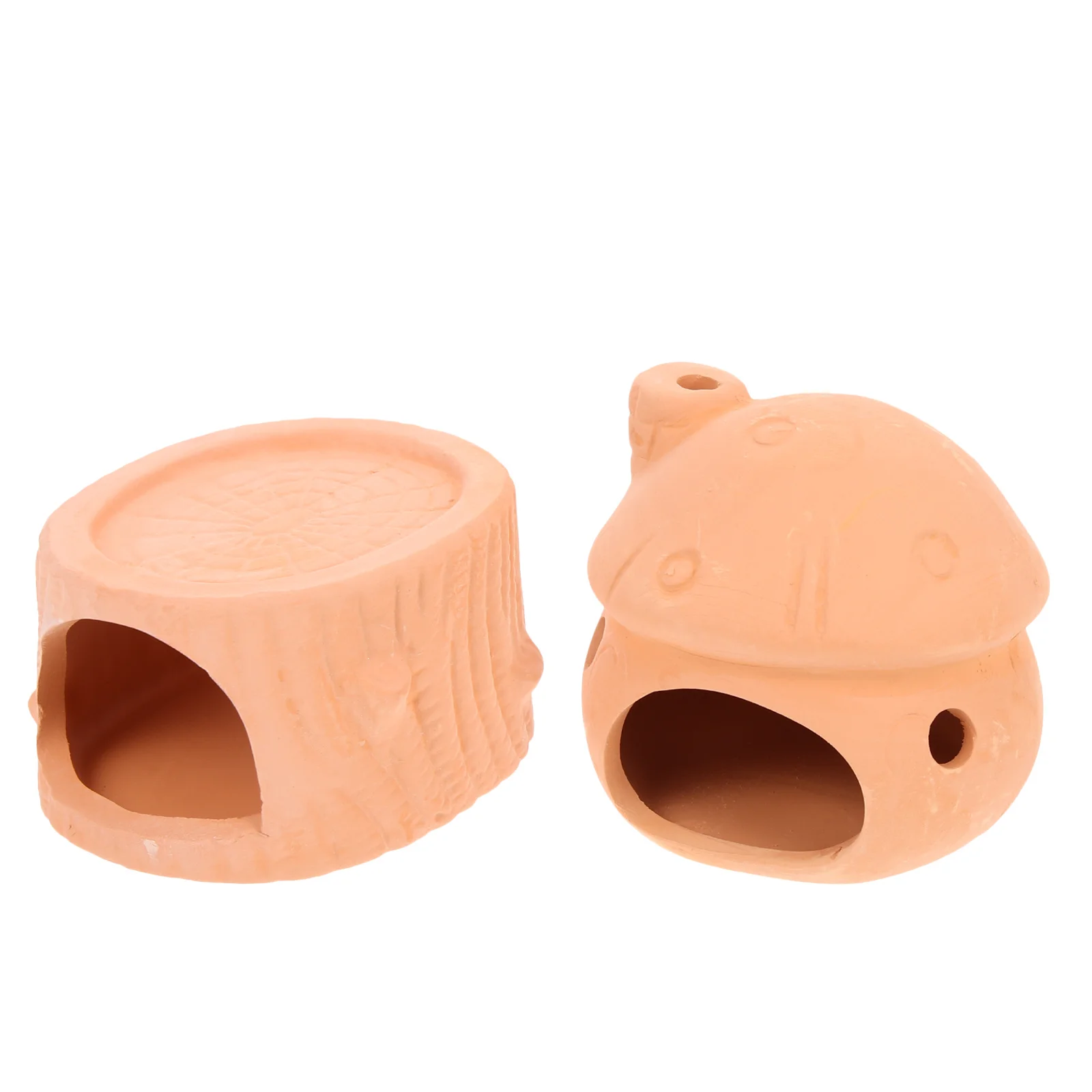 

2Pcs Fish Tank Caves Ceramic Fish Breeding Hideout Caves Aquarium Decorations Shrimp Hiding Places Aquarium Decorations