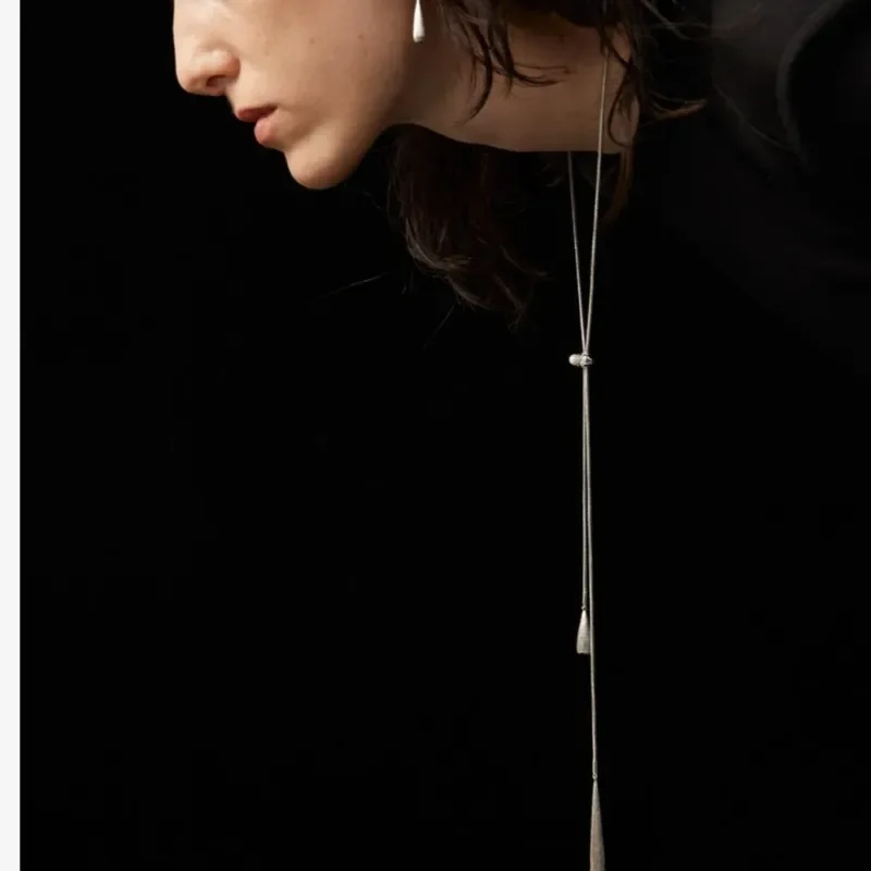 Autumn and winter light luxury long adjustable sweater chain simple niche chain necklace fashion high sense versatile