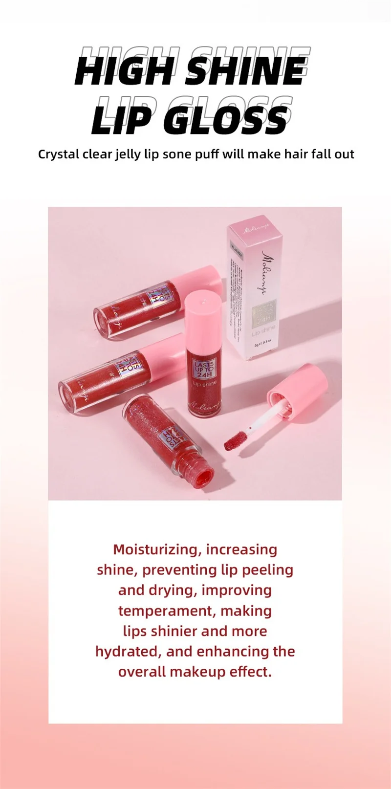 3 Farben Fließender Glitzer-Lipgloss Feuchtigkeitsspendender Diamant-Schimmer Lip Glaze Funkelnder Glitzer Flüssiger Lippenstift Perl-Lippentinte – Detail 7
