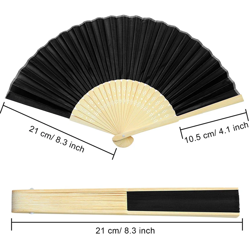 12Pcs White Foldable Paper Fan Portable Chinese Bamboo Fan Wedding Gifts For Guest Birthday Party Decoration Kids Painting