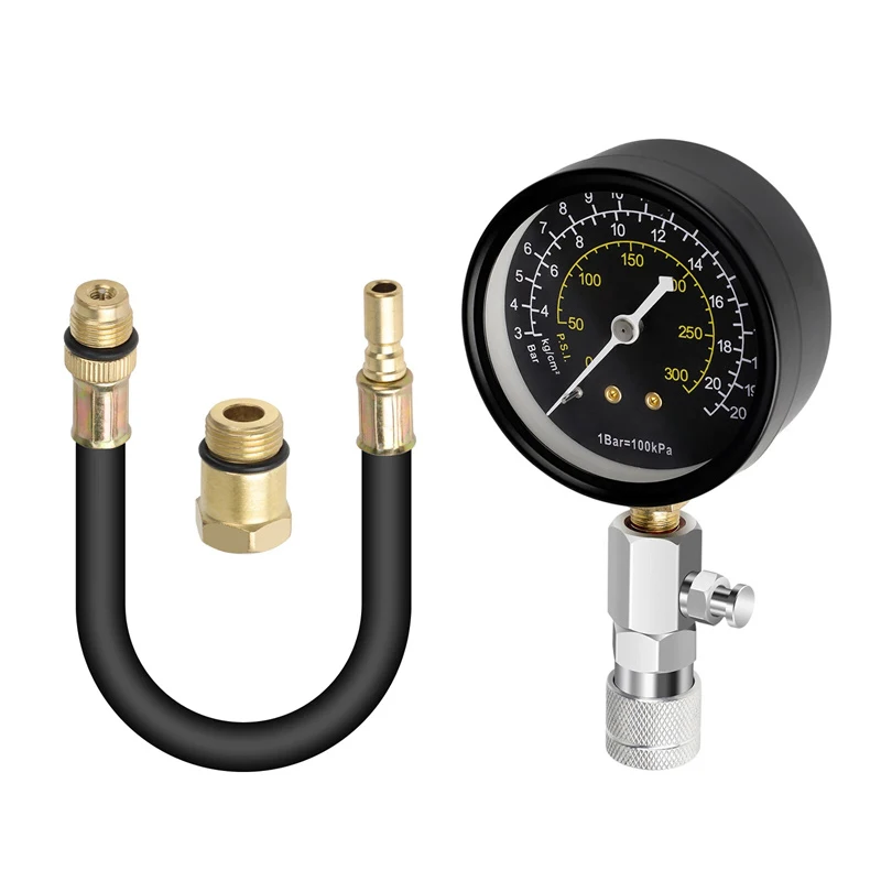 

Комплект тестера сжатия цилиндров двигателя 0-300PSI, манометр, инструмент для проверки, инструмент для ремонта автомобилей