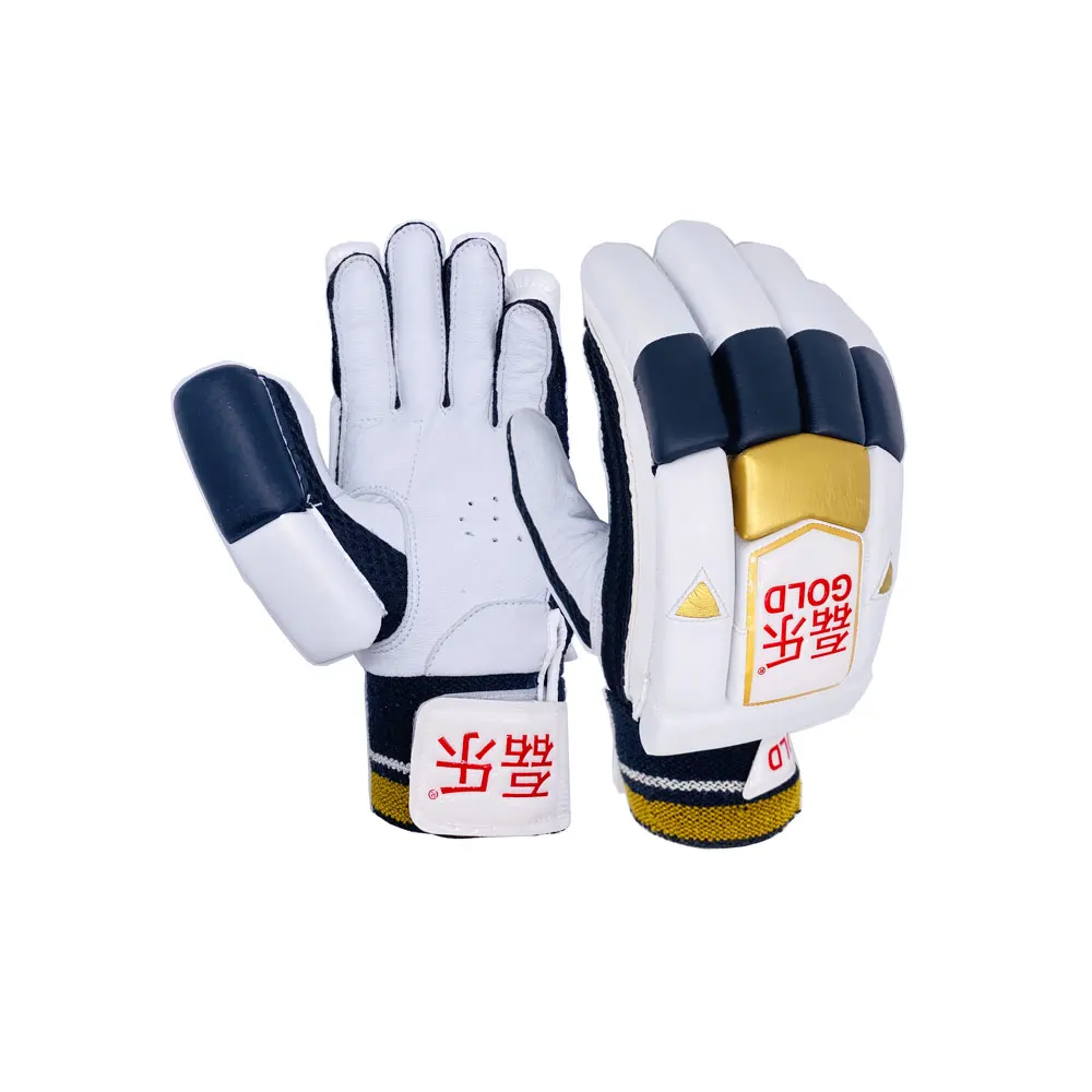 Left Hand Cricket Batting Gloves Thicken Sponge Shock Absorption Slip Resistance Breathable Leather Hand Protection