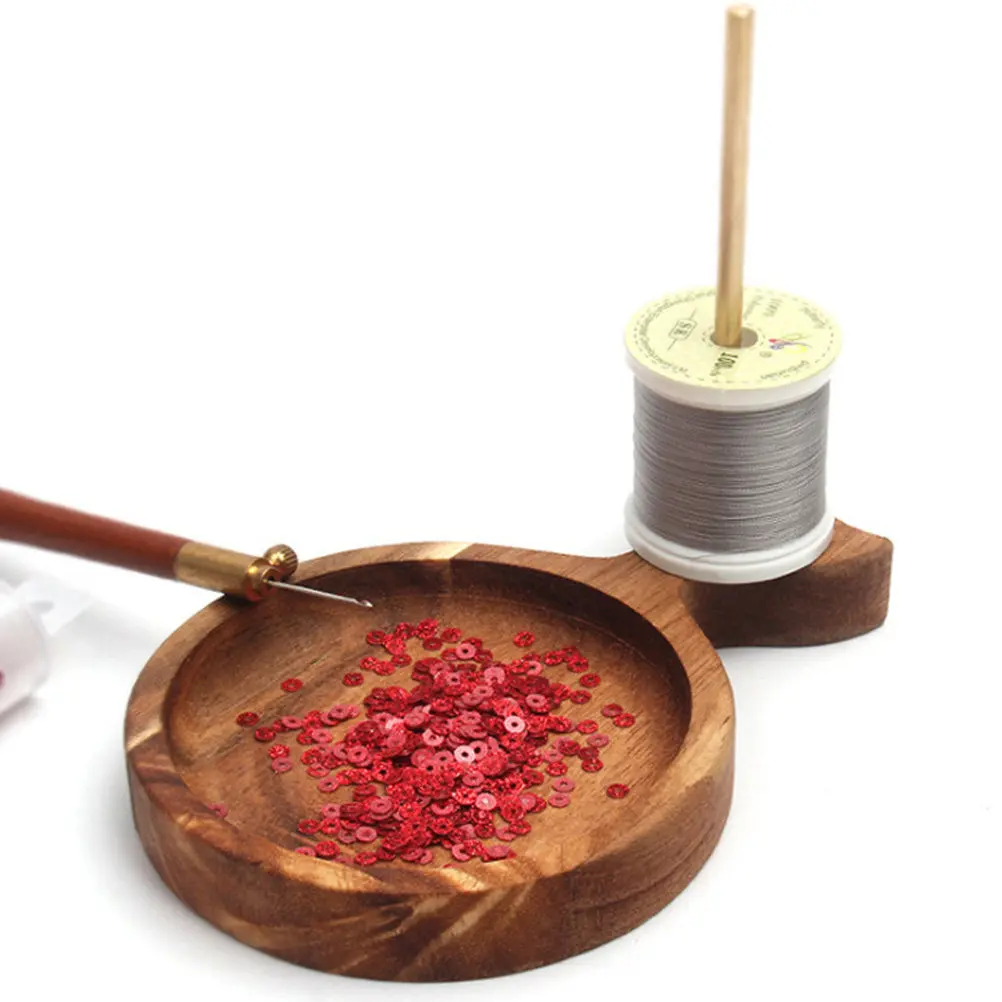 

Деревянный лоток для бисера в форме рыбы, органайзер для хранения бусин, держатель для нитей, эффективный инструмент для изготовления украшений своими руками