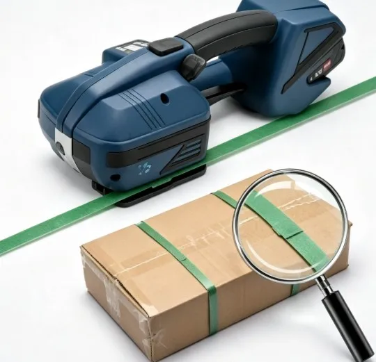 Portable automatic strapping machine, packaging tool for industrial packaging