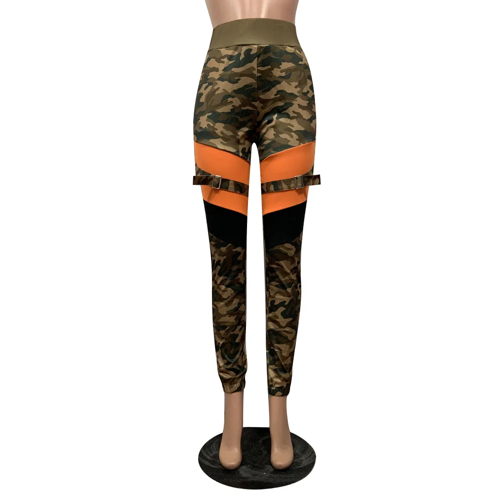 Calças de jogging vintage patchwork europeu e americano, outono, inverno, 2023 moda, calça casual estampada com camuflagem