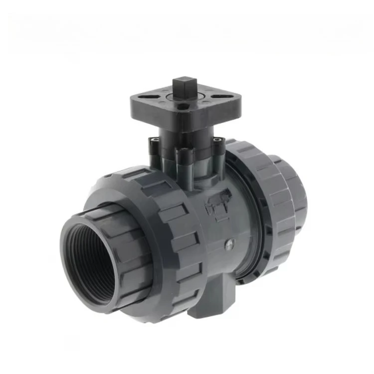 Valvola a sfera elettrica UPVC che regola la valvola a sfera motorizzata a doppia unione Valvola a sfera in PVC 220V con attuatore elettrico