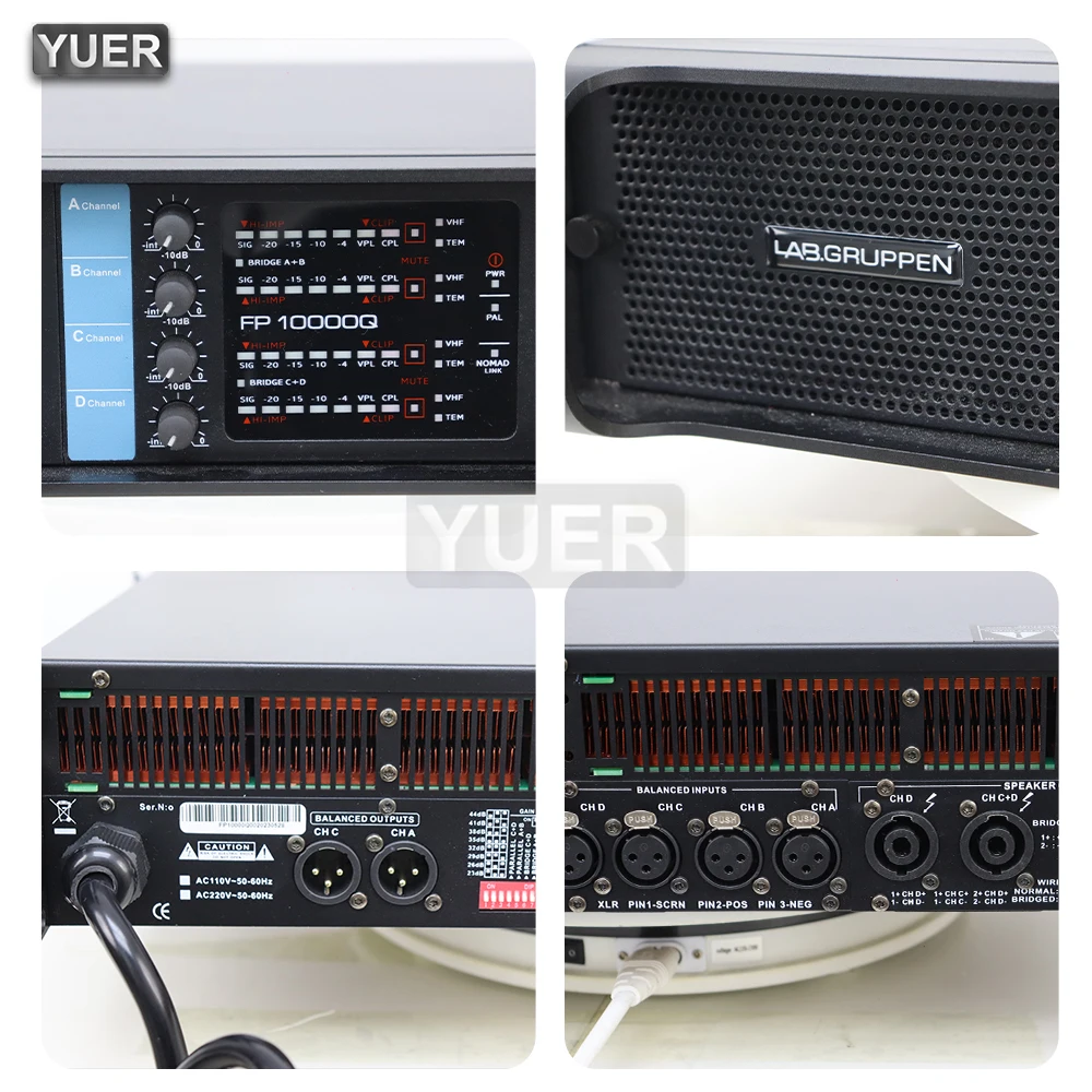 Professional FP10000Q 2500W 4 Channel Power Amplifier For Subwoofer & Line Array Loudspeaker Amplificador 1350W 8Ohms DJ image 6